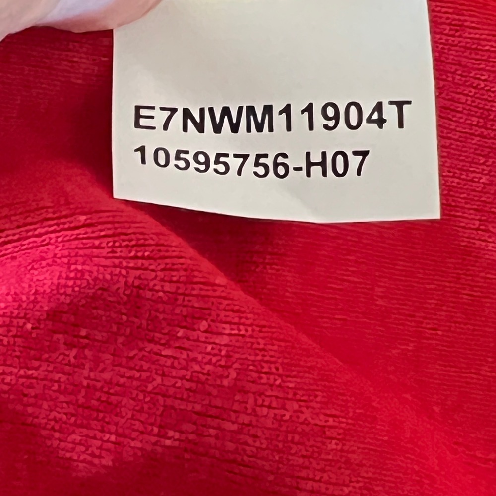 1172 | NWT Jones New York Sport Button Shoulder Knit 3/4 Sleeve Top Red Women 3X - Picture 7 of 9